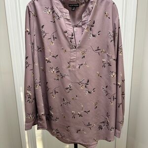 Mauve Floral Print Women’s Shirt